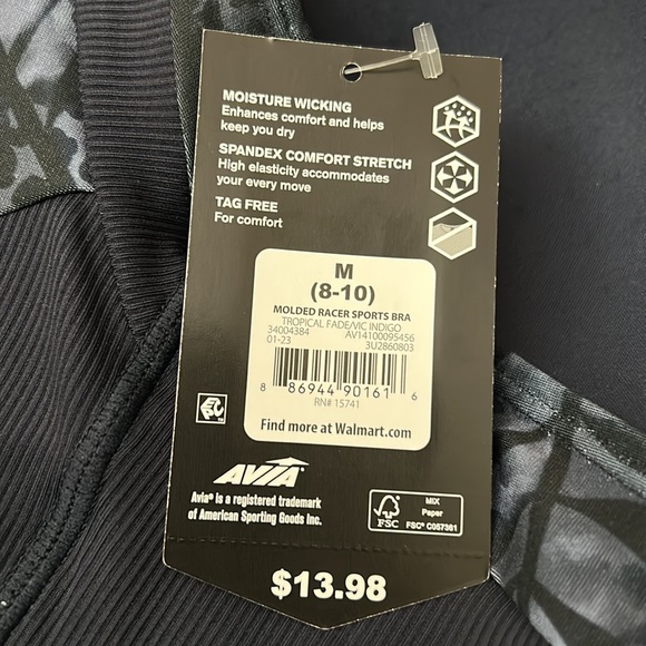 Avis women’s split Racerback Bra With Adjustable Strap Size M (8-10) - Picture 4 of 7